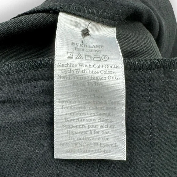 Everlane Women's The Tencel Way High Taper Pant Size 10 Black Ankle Pleated